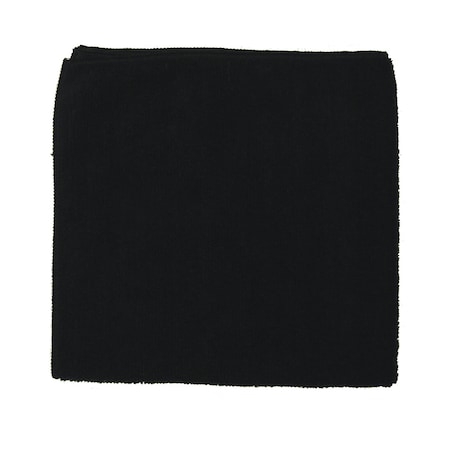 Golden Star Black Microfiber Cloth 300 GMS, 16, PK36 MC1616BLK300-36PK